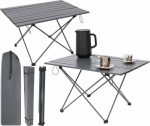 Enero FOLDABLE TOURIST TABLE 68x46x40CM ALUMINUM GREY W COVER