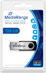 MediaRange USB-Stick 128GB USB 2.0 swivel swing