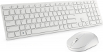 DEL Dell Pro KM5221W - Keyboard and mouse set - wirelessly - 2.4 GHz - QWERTZ - Deutsch - wei&szlig;