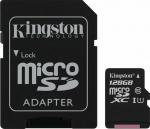 KIN Kingston 128GB micSDXC Canvas Select Plus 100R A1 C10 Card + ADP