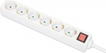 MANHATTAN Steckdosenleiste 6fach 2m Wire white power switch