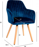 Chair ARIEL dark blue