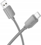 Kabel USB A do USB C Hoco 3A 1 m X113 szary