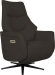 Recline armchair DAYANA with electric mechanism, brown leather