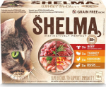 Crave SHELMA bag - complete grain-free food for adult cats. Z chicken, beef, turkey, duck 12x 85 g