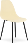 LEOBERT Cream Scandinavian chair WAT black legs for kitchen office loft