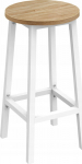 LEOBERT Bar stool - sonoma oak / white legs