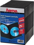 Hama Slim DVD Double Jewel Case pack of 25, black 51185