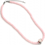 The Carat Shop Ltd Carat Shop Barbie - Pink Bead Necklace with Heart Shaped Bead Charm (BMN00006)