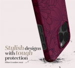 MIO Berry Blooms Magsafe Case Compatible for iPhone 16, purple