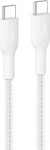 Belkin USB-C/USB-c Kabel 240W 1m geflochten, wei&szlig; CAB025hq1MWH