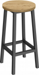 LEOBERT Bar stool - artisan / black legs - LBC328B88