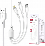 Kabel USB Hello Case USB-C - microUSB 1 m White (CABL0045)