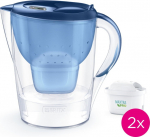 BRITA Filter Jug 3.5l Marella XL + 2 MAXTRA filter cartridges PRO Pure Performance, niebieski