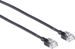 Mercodan KAT6A SLIM UTP 0.25m, Patchkabel Sort, Halogenfri