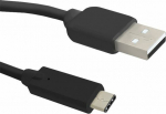Kabel USB Qoltec USB-A - USB-A 1 m Czarny (50487)