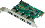 Renkforce 4 Port USB 3.0-controller card PCIe 1211115 - Kabel - Digital/Data