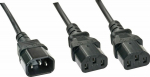 Lindy 1M C14 To 2 X Iec C13, Extension Cable