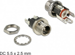 DELOCK Steckverbinder DC 5.5x2.5x9.5mm Bu for installation