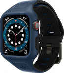 Kaitse&uuml;mbris Liquid Air Pro, Apple Watch SE 3 / SE (2024/2023/2022) / SE / Series 6 / 5 / 4 (44mm), koos kellarihmaga, sinine, Spigen