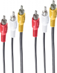 shiverpeaks &reg;-BASIC-S--Video Cinch Kabel-3 RCA connectors 3 Cinchstecker, 1xVideo, 2xAudio, 5.0m (BS90024-5)