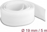 DELOCK Braided hose with Velcro 5 m x 19 mm wei&szlig;