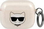 Karl Lagerfeld Protective case KLA3UCHGD Glitter Choupette do AirPods 3 beige