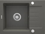 Deante Zorba sink 1-chamber with a short drainer - nero