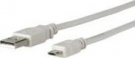 MicroConnect USB A to USB Micro B, Version, 2.0, Grey, 3m Grey
