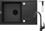Deante granite sink with tap 1-chamber with a drainer - z dispenser