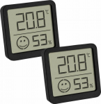 TFA-Dostmann TFA 30.5053.01.02 2er Set black Digital Thermo Hygrometer