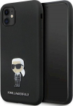 Karl Lagerfeld KLHCN61SMHKNPK Silicone Ikonik Metal Pin for iPhone 11/Xr 6.1" / black