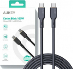 AUKEY CB-SCC101 kabel USB-C - USB-C 1m 100W PD 5A 20V silicone black