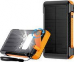 2GO Notfall-Powerbank 10000mAh Solar-& Handkurbel-Aufla