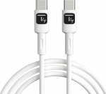 Techly Kabel USB 2.0 Typ C M/M wei&szlig; 1m