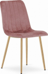 Leobert Krzesło LAVA - pink velvet / wood color legs x 1
