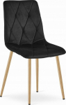 Leobert Krzesło LIBRA - black velvet / wood color legs x 1