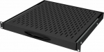 BKT Elektronik Adjustable shelf 19&acute;&acute;,1U, 450mm, 4-point mounting RAL 9005 black