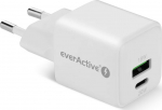 everActive Charger GaN 1X USB, 1X USB-C 20W QC3.0 White