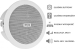 CEILING SPEAKER PA HQM-SOZ1625 16W 100V BIAŁY