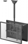 Neomounts NM-C440DBLACK Dual monitor/TV mount ceiling | Adjustable Height, Rotate, Tilt, Swivel | 32-60 " | Maximum weight (capacity) 45 kg | Black