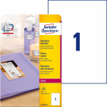 Sticker label AVERY Zweckform 210x297mm 40 sheets glossy (L7767-40)