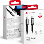 Kabel USB ForCell USB-C - USB-C 2 m Czarny