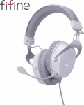 handset giant gaming FIFINE H3W AmpliGame RGB z microgon studio on-ear headphones
