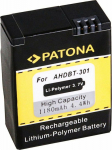 Patona Patona photo batteries GoPro HD Hero 3 1050mAh 3.7V Li-Ion