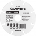 Graphite Shield with a blade TCT do cutting wood with nails 125 x 1.2 x 22.22 mm