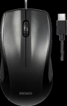 DELTACO Threaded Mus USB-C, Svart