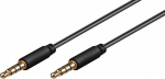 Wentronic 3.5mm stereo plug 4pin - 3.5mm stereo plug 4pin, 1.5m, black