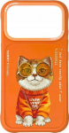 Nimmy Case Cool Cat do iPhone 17 Pro Max orange