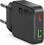 SBS PD Reiselader UltraSlim 30W USB/USB-C GaN schwarz
